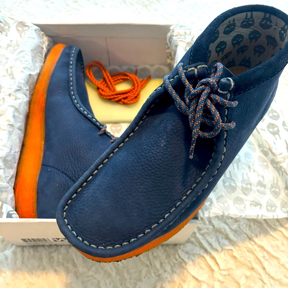 😷 Mf Doom X Clarks Wallabee Boot (Navy) Men’s 9 Wmns 10.5 RARE 😷
